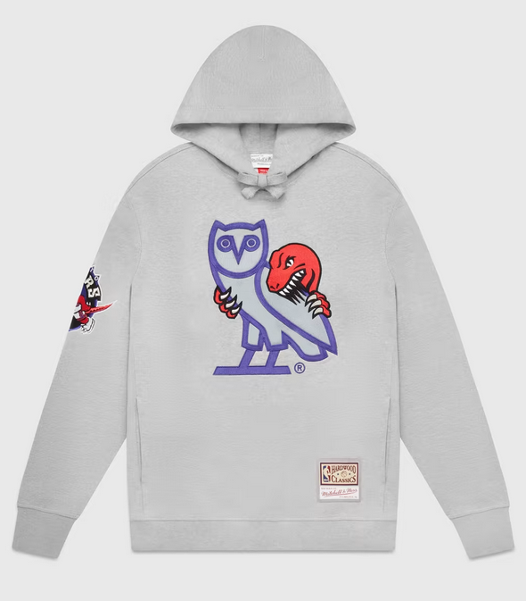 Men's Grey Toronto Raptors OVO Jurassic Park OG Owl Hoodie